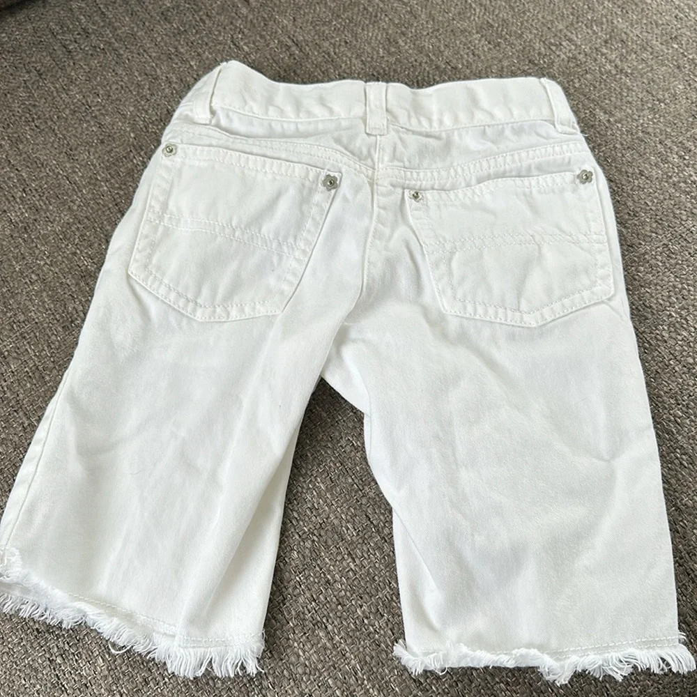 Gymboree Girls White Denim Cutoff Shorts Size 4